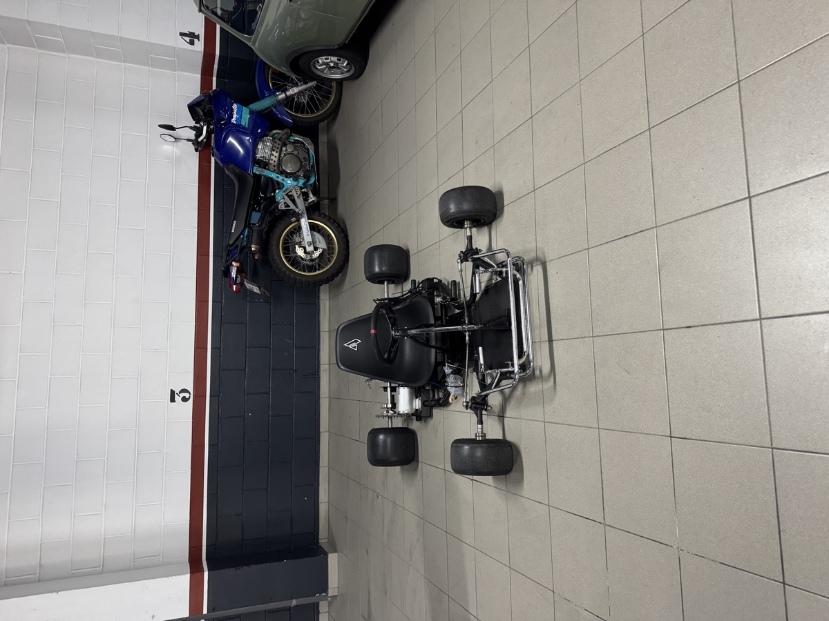 The electric racing kart Marcel built from scratch