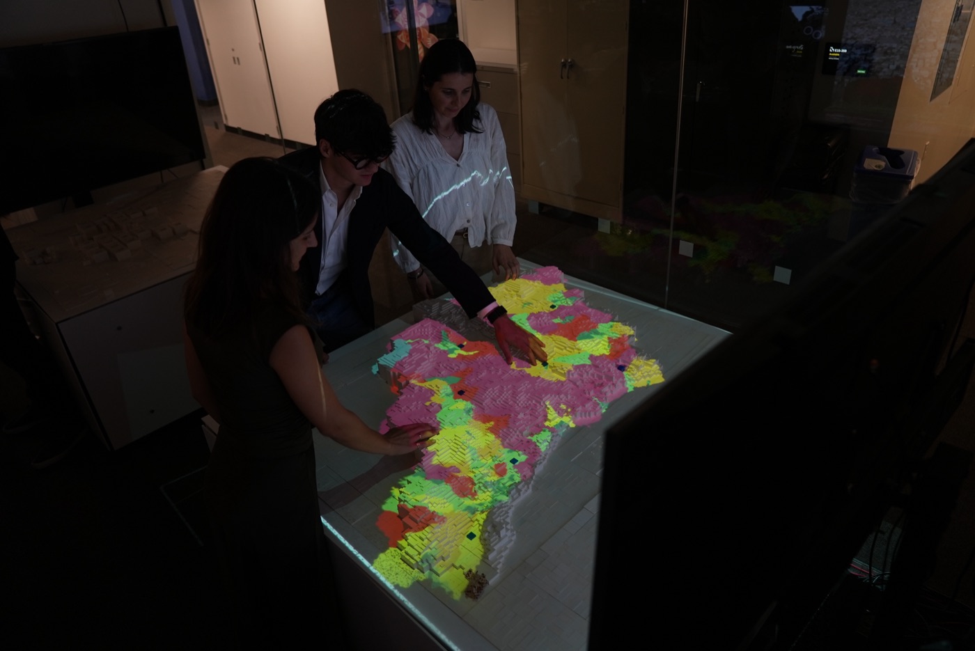 Interactive city model at MIT Media Lab's City Science group