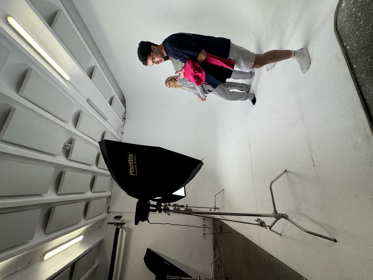 Marcel on a product photoshoot in the studio