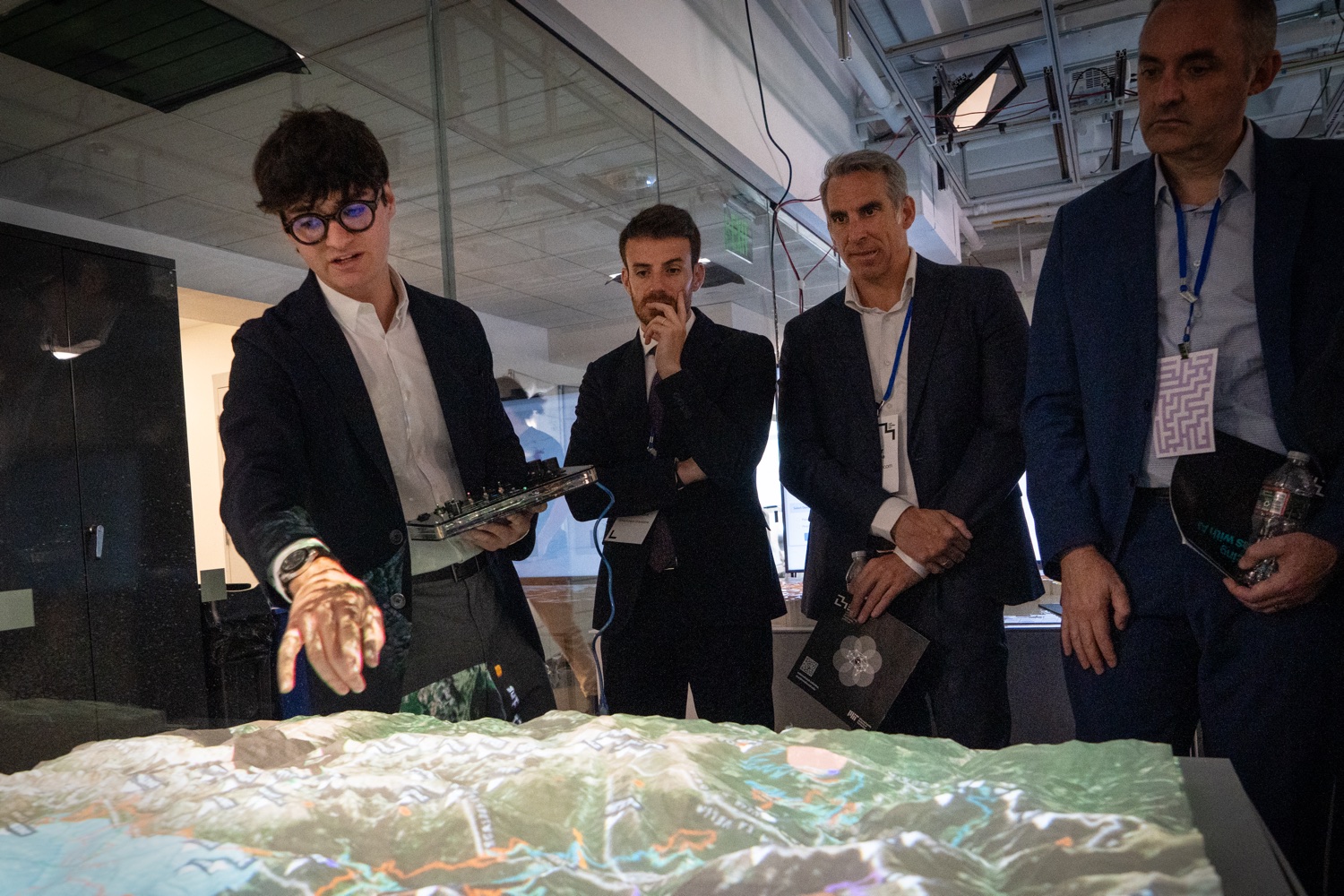 Marcel presenting Spectre's Andorra terrain model to officials